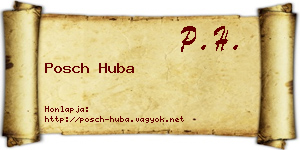 Posch Huba névjegykártya