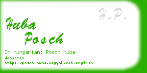 huba posch business card